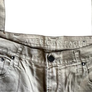 NWOT American Eagle Mens Skinny Jeans 38x32 Tan wash